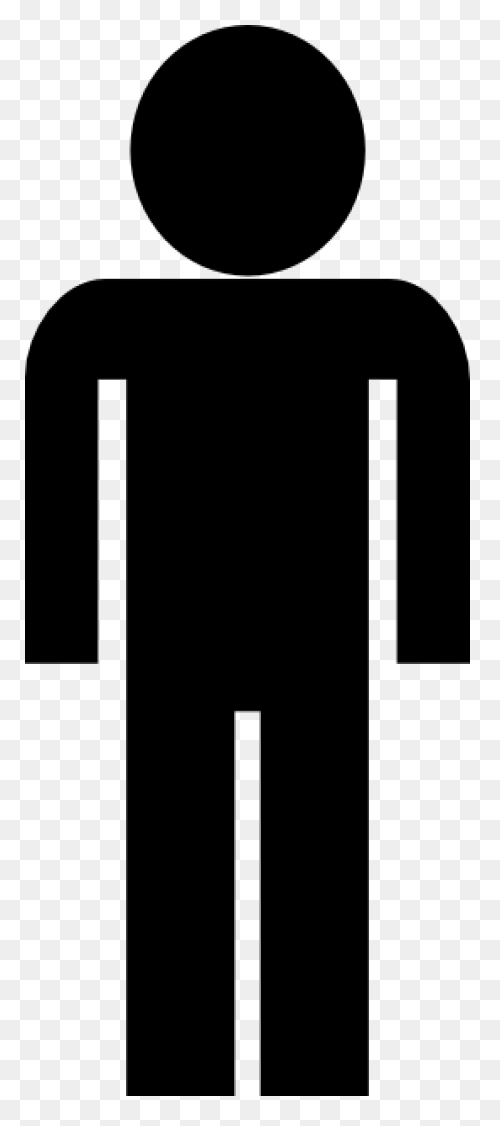 Black Man Thinking Clipart - Black 