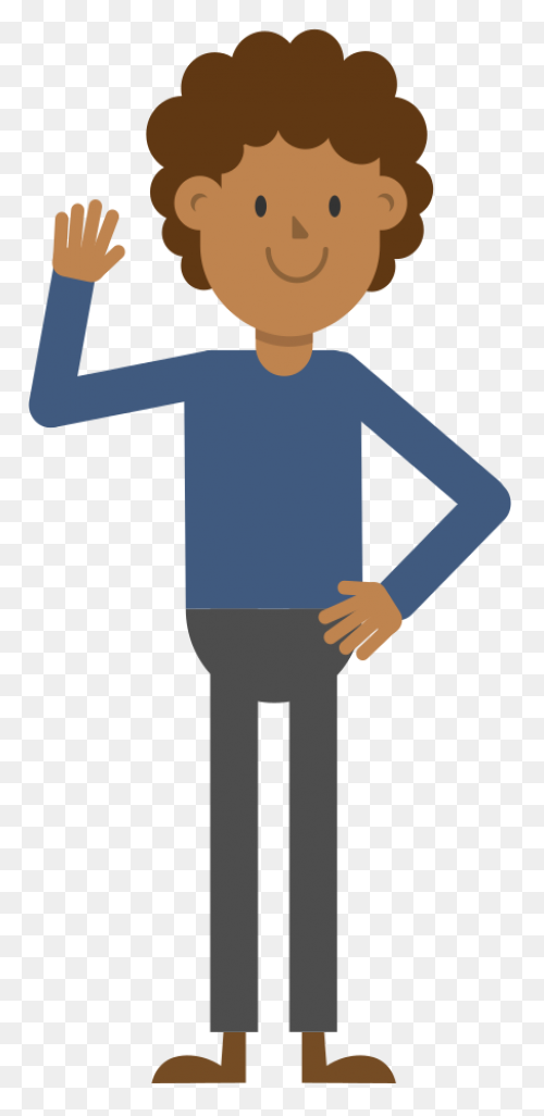Black Man Thinking Clipart - Black 