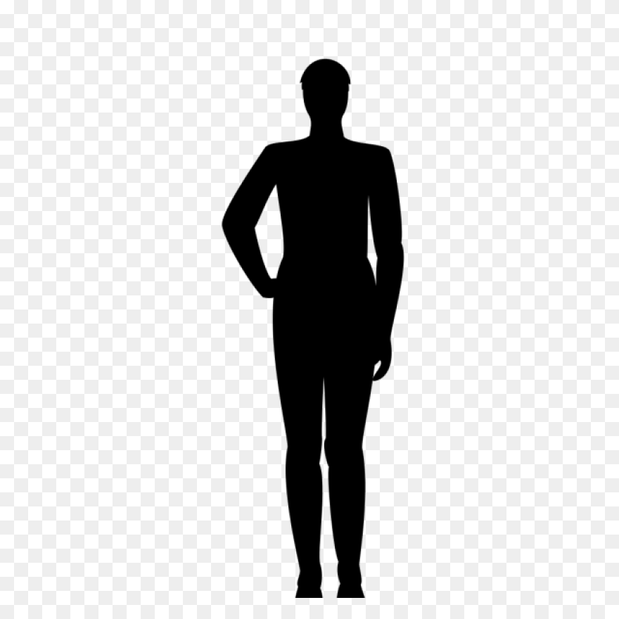 Black Man Thinking Clipart - Black 