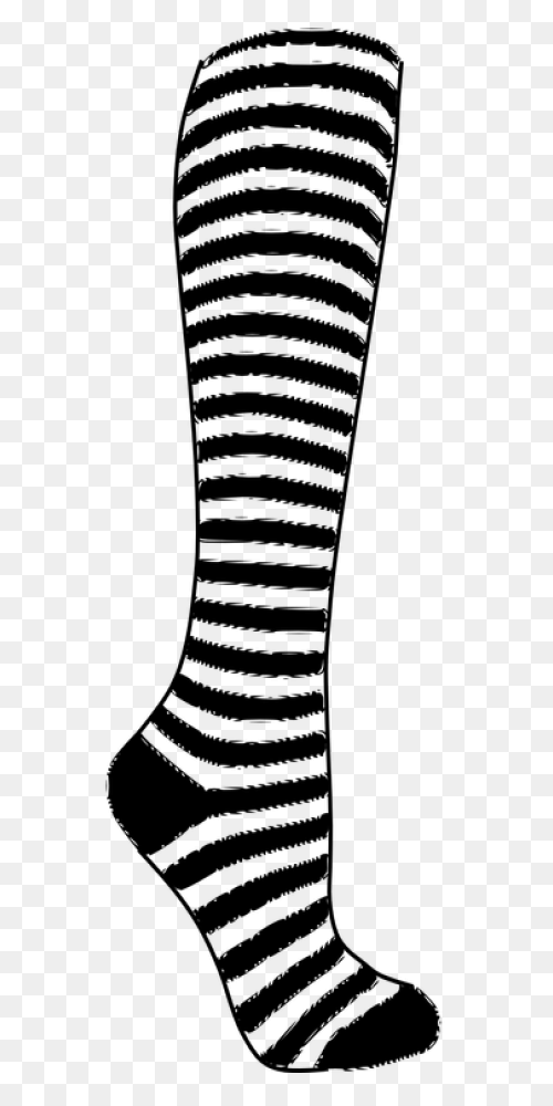 Free Photo Sock White Stripes - Black Stripes