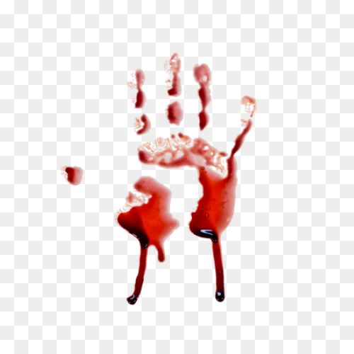 Drops Of Blood Splash - Hand Cut Bl