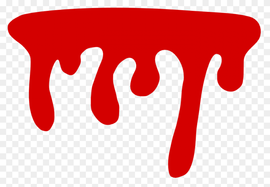 Drops Of Blood Splash - Hand Cut Bl
