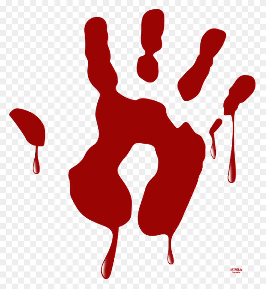 Drops Of Blood Splash - Hand Cut Bl