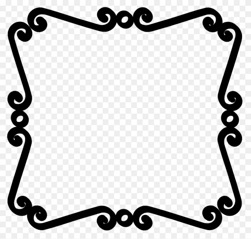 Double Black Line Border - Line Art