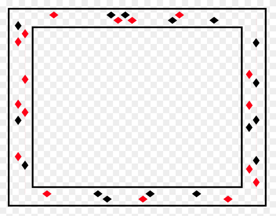 Double Black Line Border - Line Art