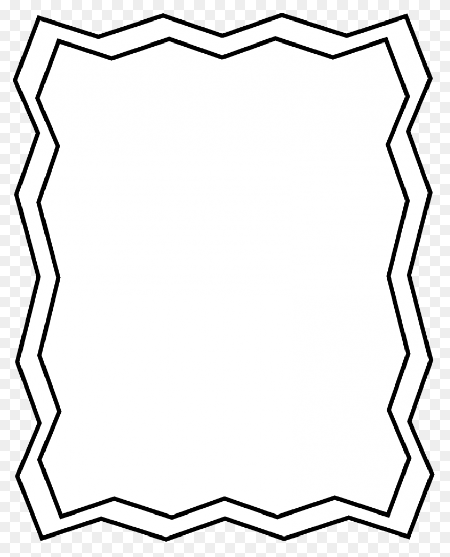 Double Black Line Border - Line Art