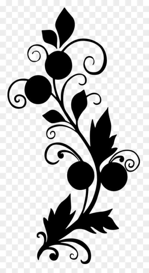 Download Flower Drawing Black And - Black Design