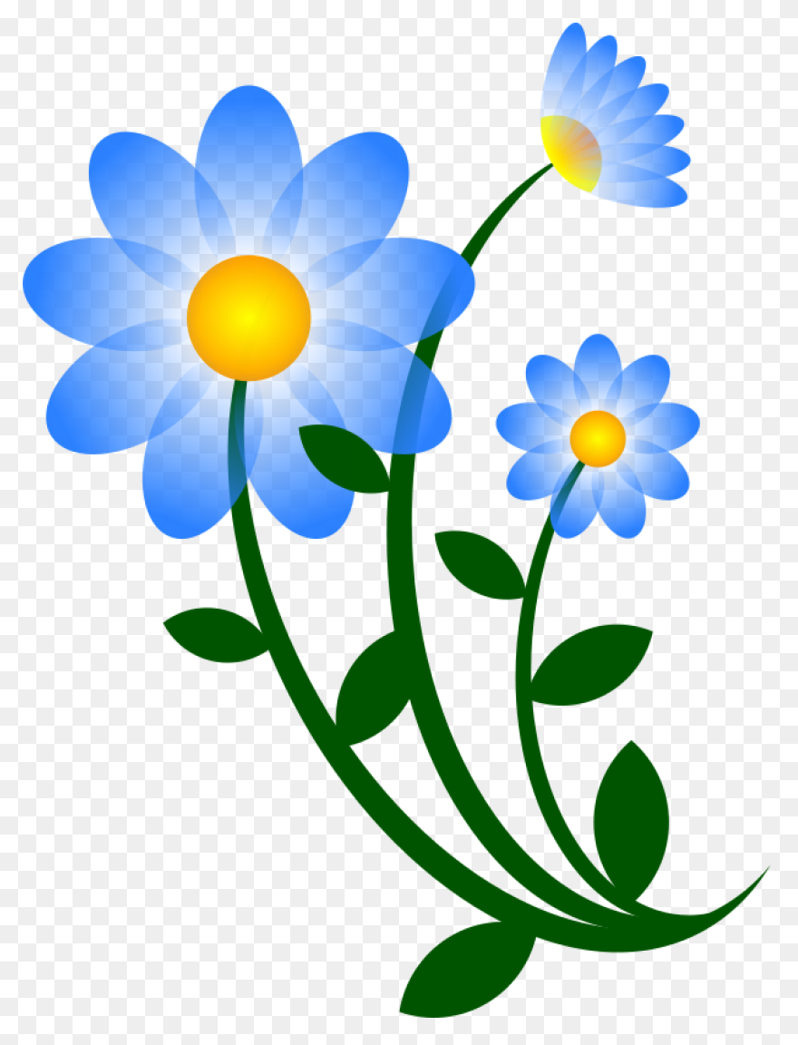 Free Blue Flower Transparent Backgr