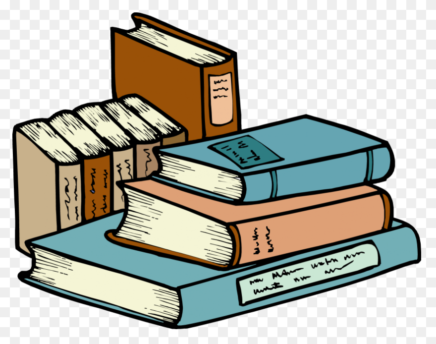 5 Stacked Books Clipart Preview - Books