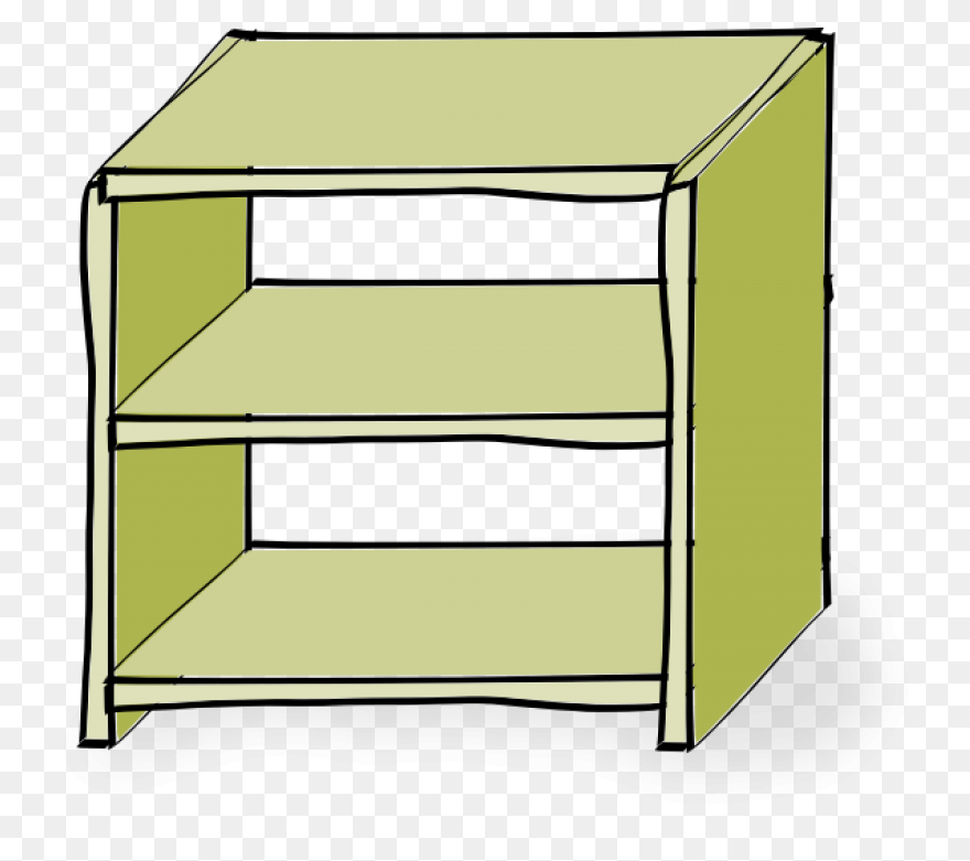 Empty Bookshelf Clipart 1 - Clipart