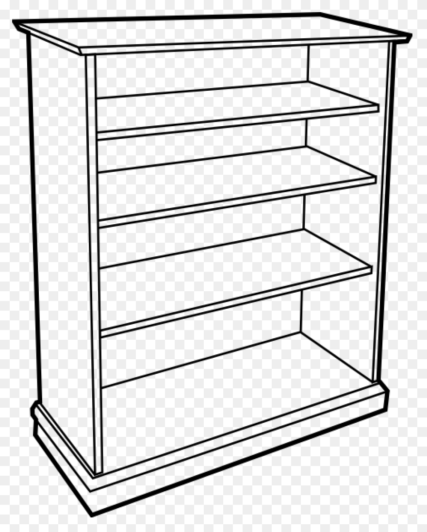 Empty Bookshelf Clipart 1 - Clipart