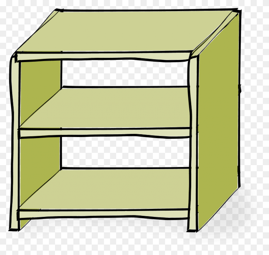 Empty Bookshelf Clipart 1  - Bookshelf