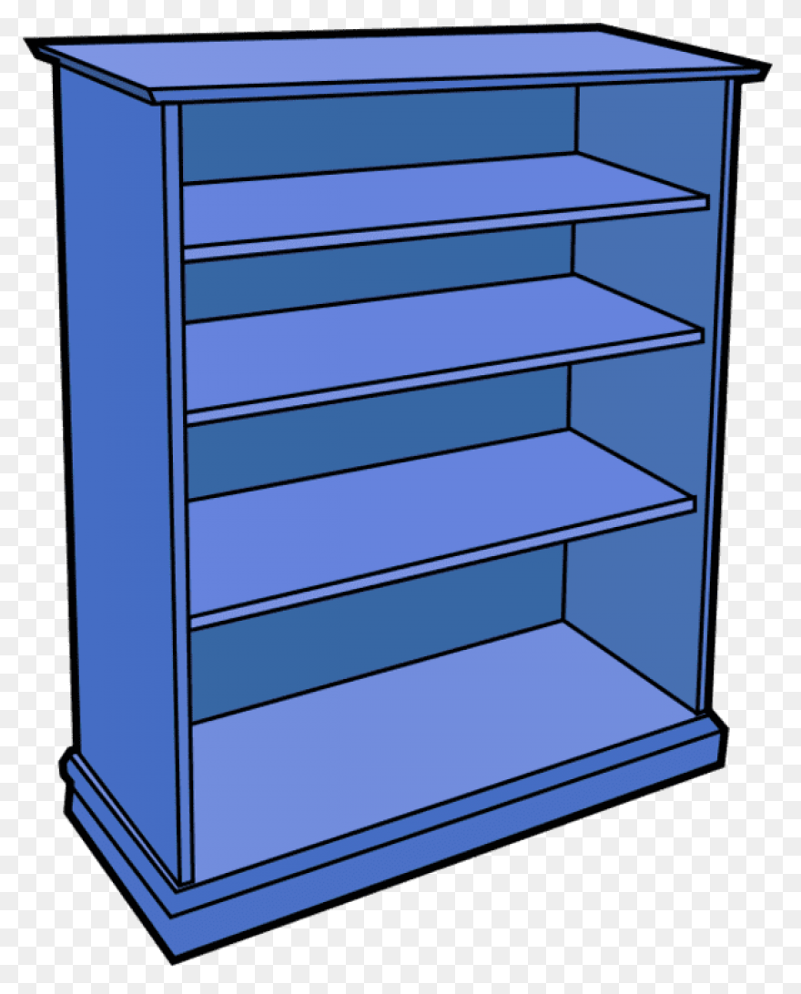 Empty Bookshelf Clipart 1 - Clipart