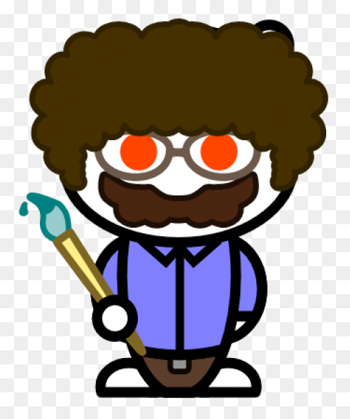 Bob Ross Sticker - Sticker Clipart 