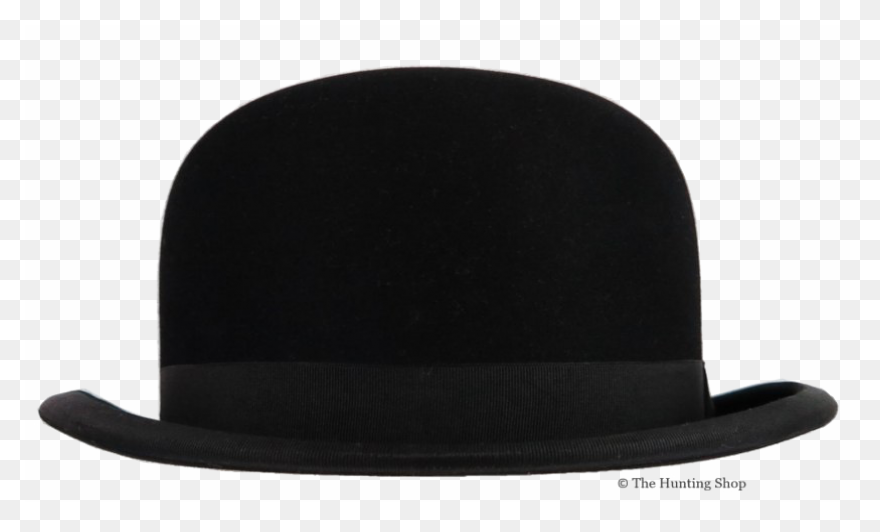 Bowler Hat With Blue Band - Clipart