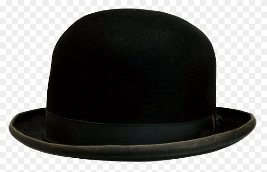 Bowler Hat With Blue Band - Clipart