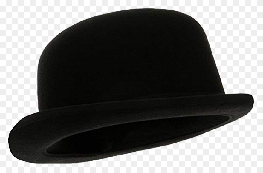Bowler Hat With Blue Band - Clipart