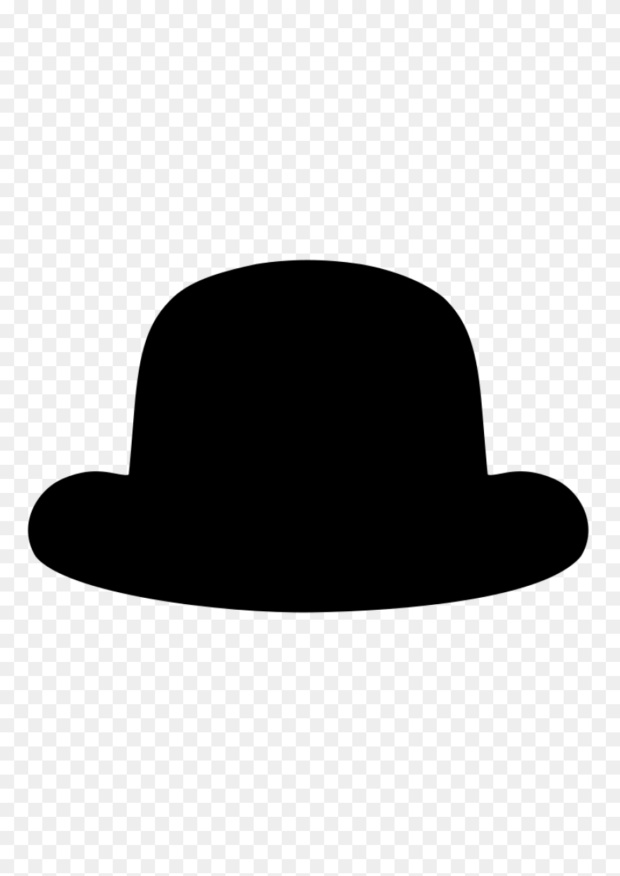 Black Bowler Hat Silhouette Free - Bowler Hat