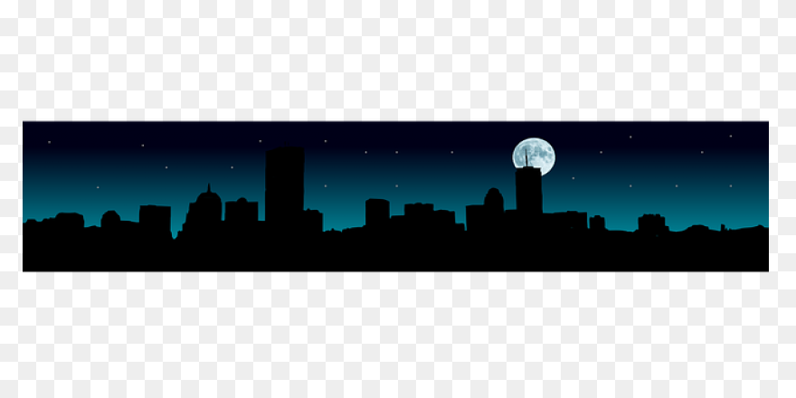 Boston City Skyline Silhouette At G