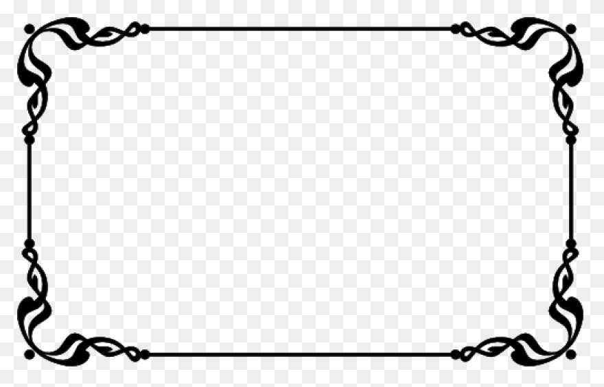 Border Black And White Clipart - Bo