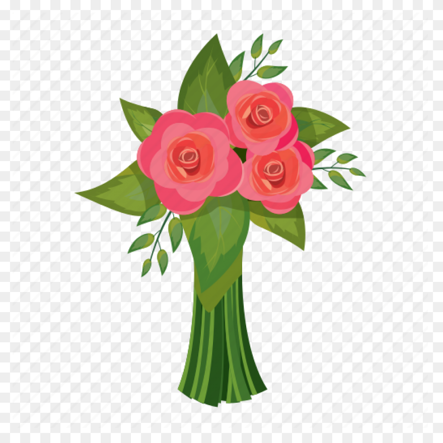 Beautiful Bouquet Cartoon Flower Gift - Bouquet Of Roses