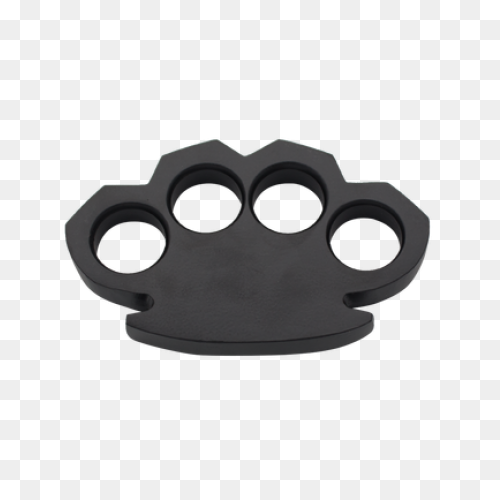 Steam Punk Solid Black Steel - Brass Knuckles