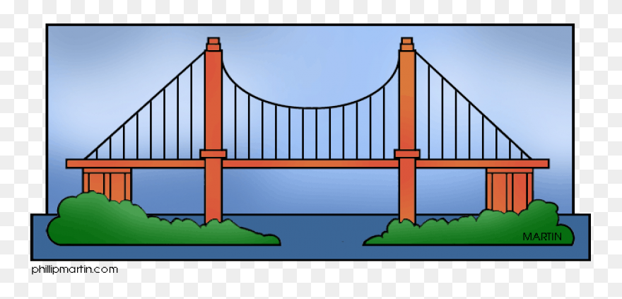 Golden Gate Bridge Clipart - Golden