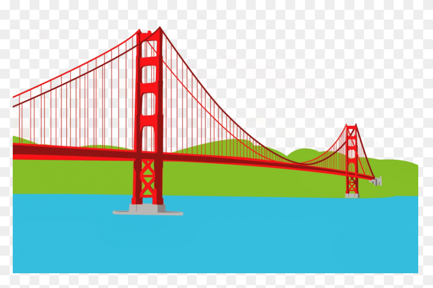 Golden Gate Bridge Clipart - Golden