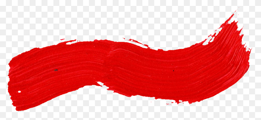59 Red Paint Brush Stroke (Png Tran