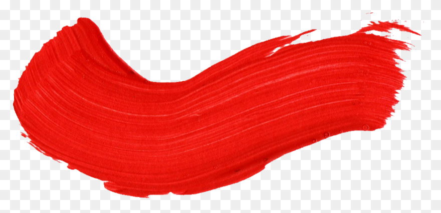 59 Red Paint Brush Stroke (Png Tran