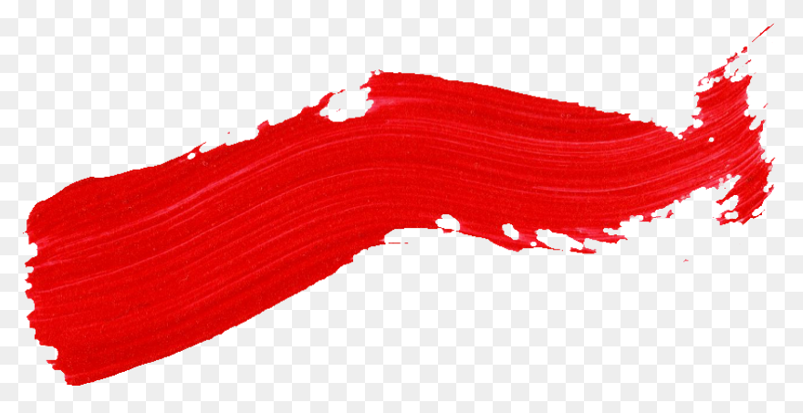 59 Red Paint Brush Stroke (Png Tran