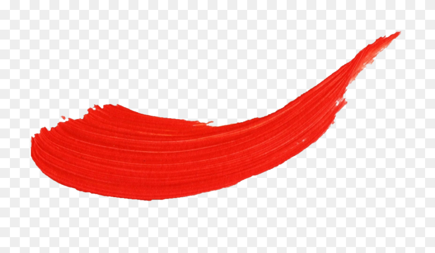 59 Red Paint Brush Stroke (Png Tran