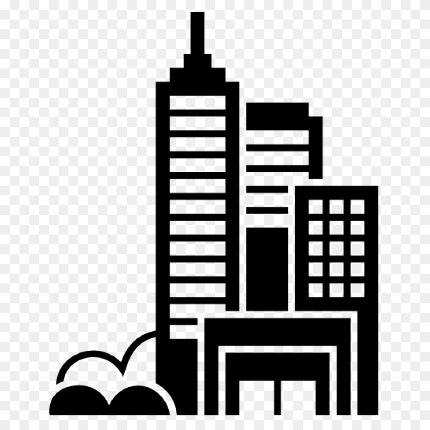 Modern City Towers Buildings Group - Building Vector Icon