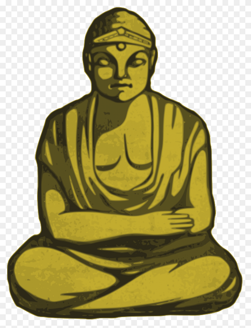Big Green Buddha Vector Drawing - Buddha