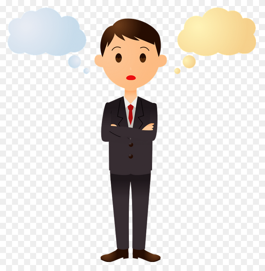 A Curious Cartoon Businessman - Cli
