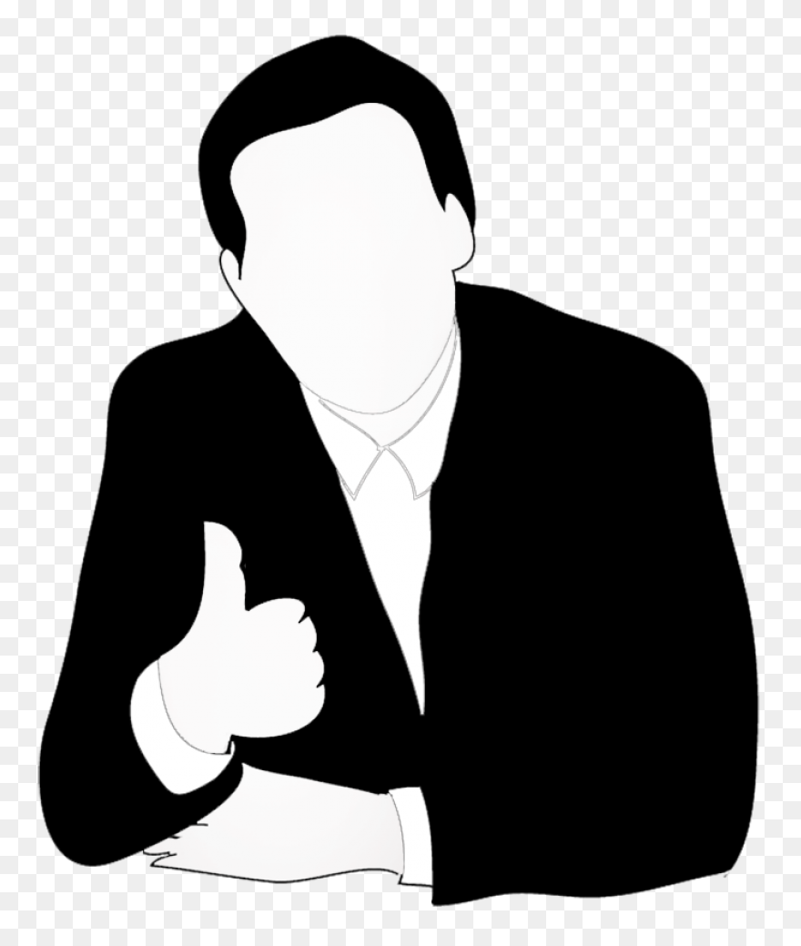 A Curious Cartoon Businessman - Cli
