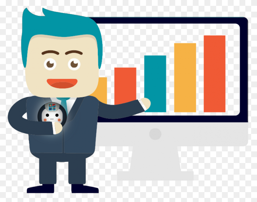 A Curious Cartoon Businessman - Cli