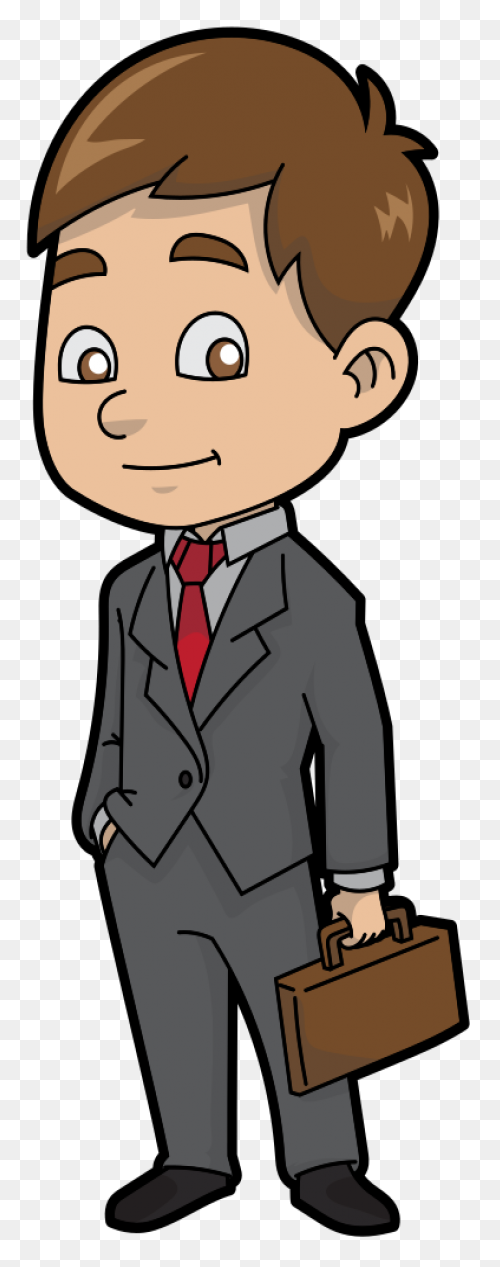 A Curious Cartoon Businessman - Cli