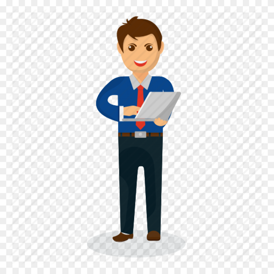 A Curious Cartoon Businessman - Cli