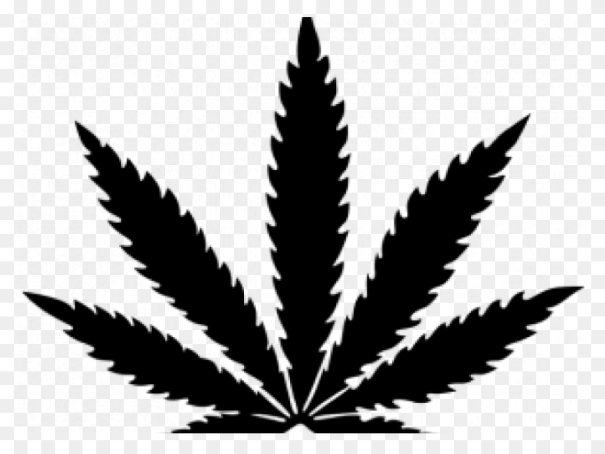 Download Cannabis Clipart Black And - Cannabis