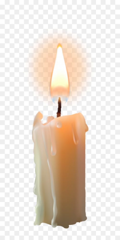 Bright Candle With Flame Png - Candle Flame