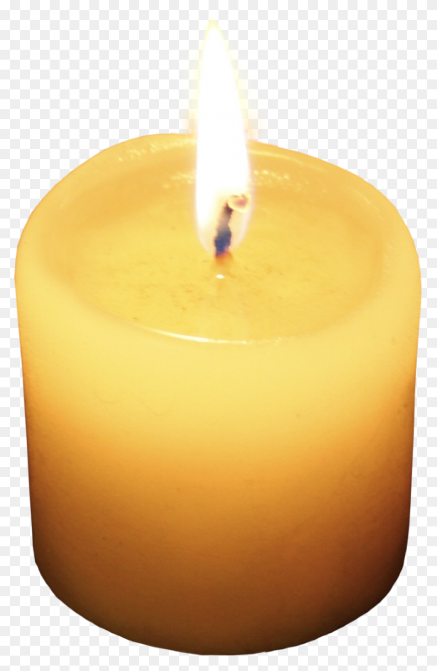 Bright Candle With Flame Png Image 