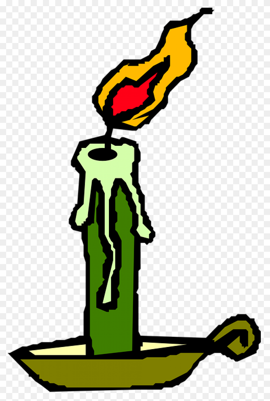 Bright Candle With Flame Png Image 