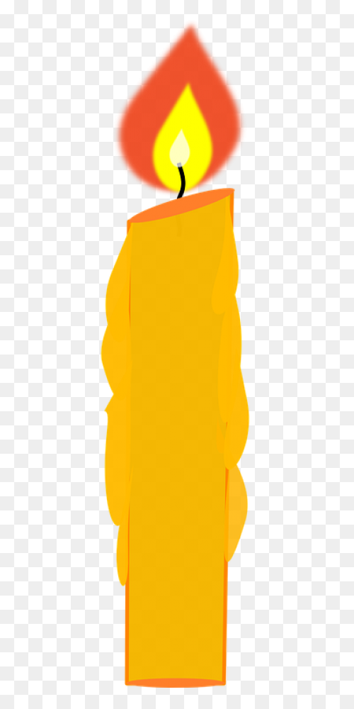 Bright Candle With Flame Png Image 