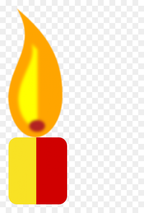 Bright Candle With Flame Png Image 