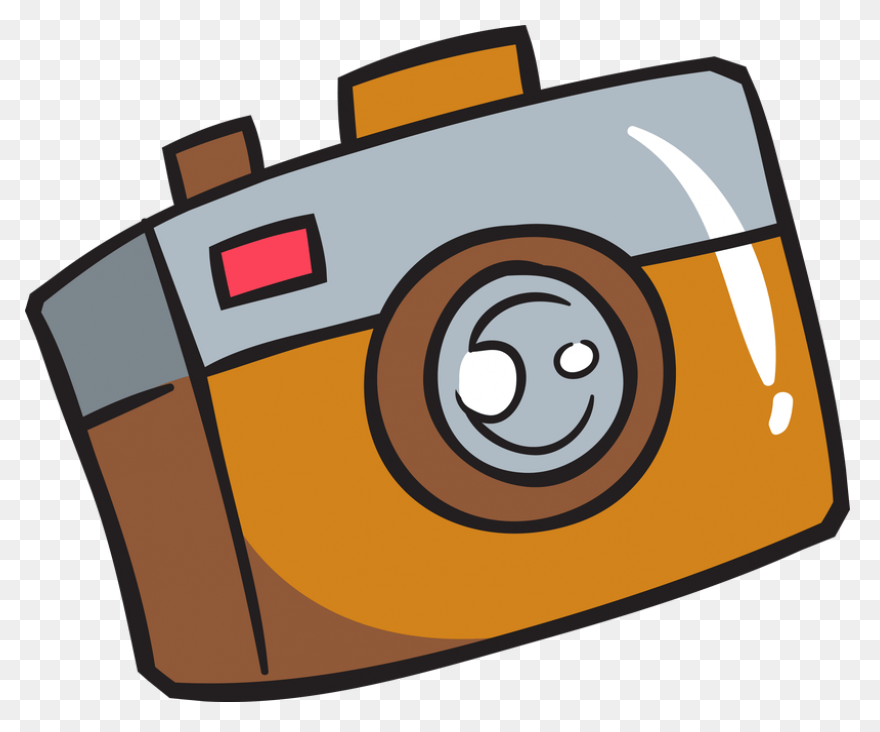 Cartoon Camera Clipart - Camera, Tr