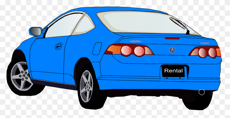 Blue Car Clipart Back Car - Car Back