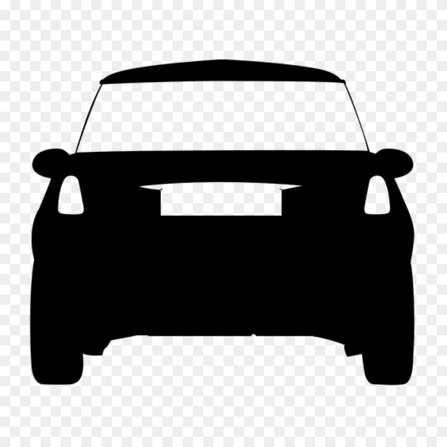 Blue Car Clipart Back Car - Back Of