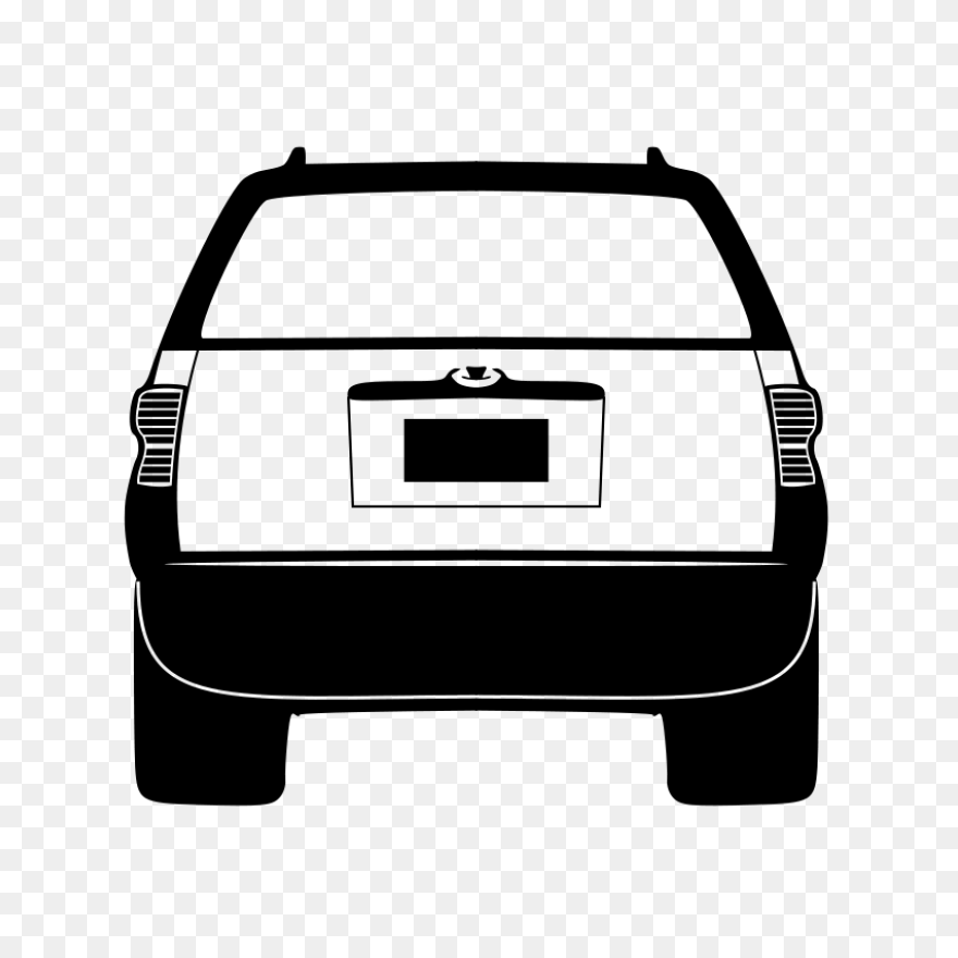 Blue Car Clipart Back Car - Back Of