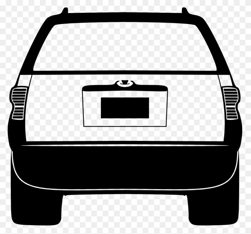 Blue Car Clipart Back Car - Back Of